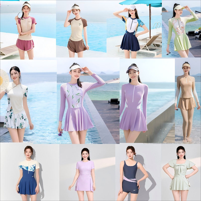 泳衣女款保守泡温泉连体游泳衣2026新款夏季专业遮肚显瘦大码泳装