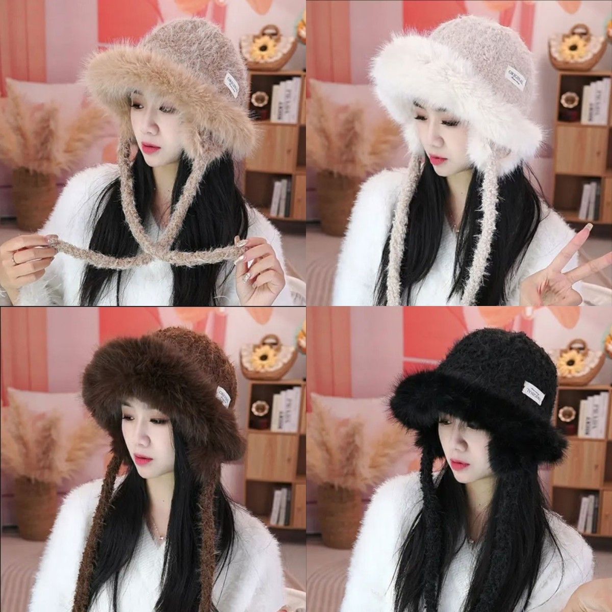 【一帽三戴】毛绒雷锋帽女冬季加厚保暖护耳帽显脸小百搭防寒帽子