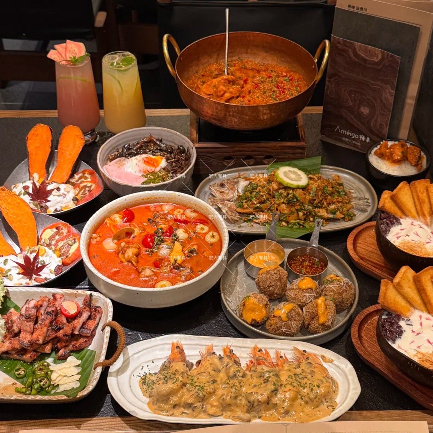 复古日式粗陶山野板扎梅果云南贵川菜陶瓷餐具山野风菜盘多用碟子