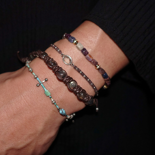 美好时代的蓝绿色. Belle Époque Turquoise.绿松银手链