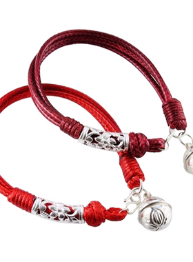 925银莲花铃铛手链女手工编织