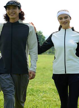 苏动户外针织波纹速干长T恤运动卫衣骑行弹力面料速干拉链开衫881