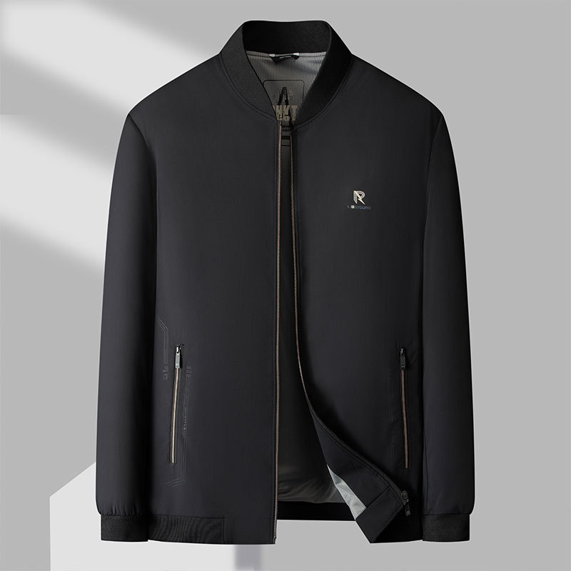 秋季新款两用衫加肥加大码时尚休闲棒球领夹克男胖子肥佬宽松外套