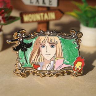 日系书包配饰pin 移动城堡金属胸针冰箱贴 宫崎骏动漫周边 哈尔