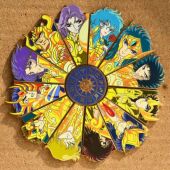 黄金圣斗士星矢金属胸针黄金十二宫珐琅徽章动漫书包配饰pin