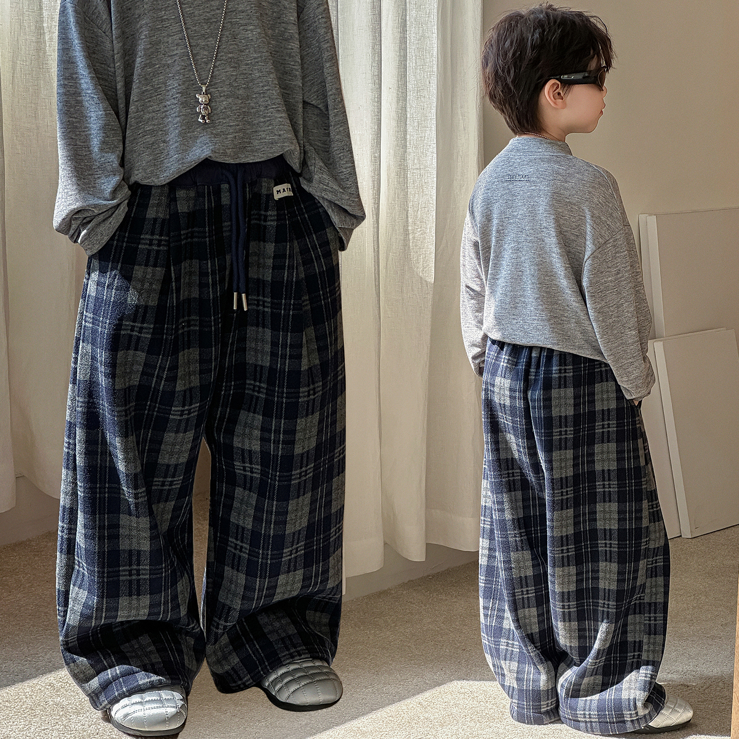 男童裤子儿童秋冬款加绒休闲裤