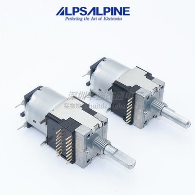日本ALPS 雅马哈功放主音量马达电位器B100Kx2带抽头  B100Kx4