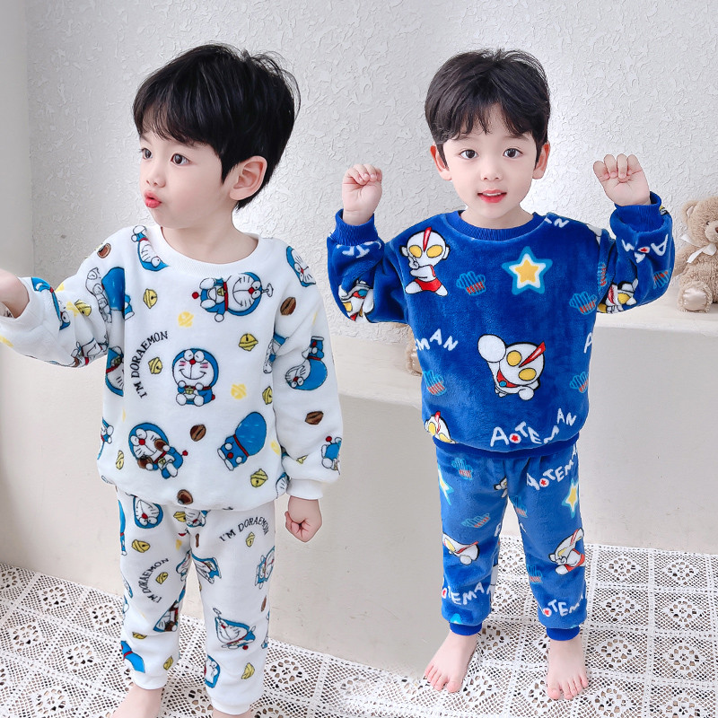 男宝宝法兰绒睡衣套装