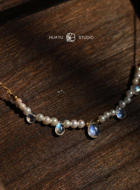 天然石项链女款轻奢小众设计感