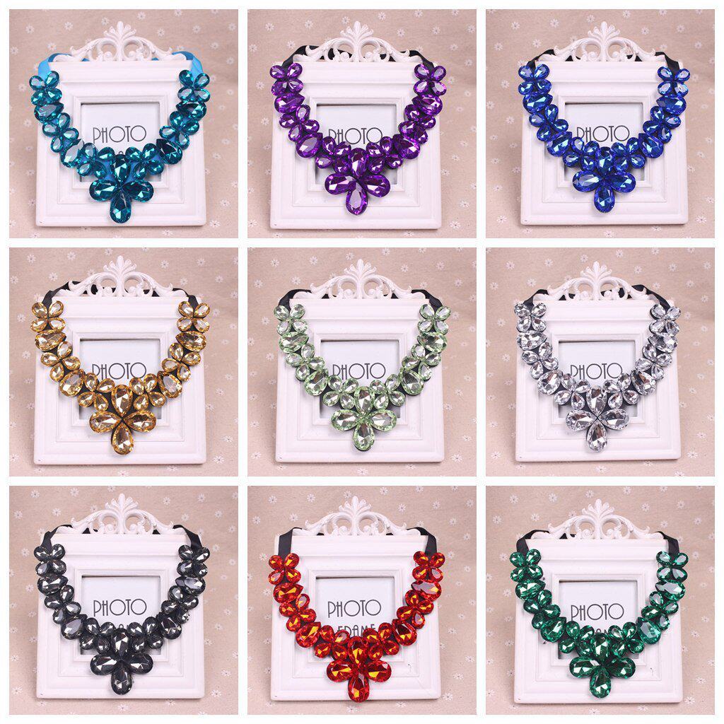 IMPORTED ACRYLIC FALSE COLLAR CLOTHING ACCESSORIES FALSE COLLAR SHORT EXAGGERATED HANGING ORNAMENT DECORATION NECKLACE CLAVICLE FOUR-LEAF CLOVER COLLAR