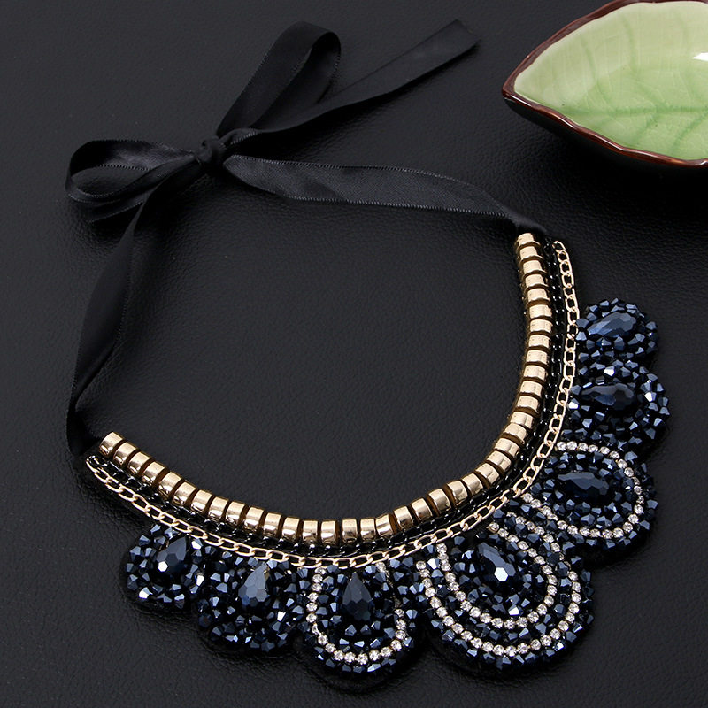 2019 NEW KOREAN VERSION WILD COLLAR SEVEN SEMI-CIRCLE CRYSTAL FALSE COLLAR JEWELRY FALSE COLLAR DECORATION NECKLACE