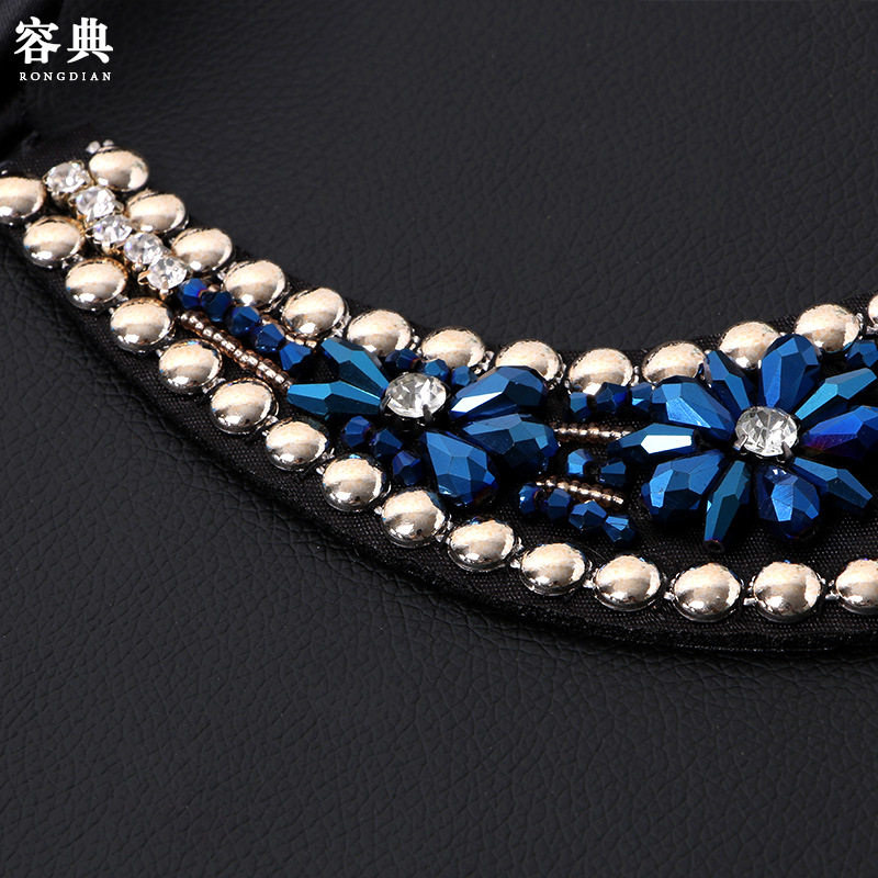 2019 NEW PRODUCTS VERSATILE CLOTHING DECORATION COLLAR KOREAN VERSION MOON FLORET FAKE COLLAR CRYSTAL FAKE COLLAR NECKLACE