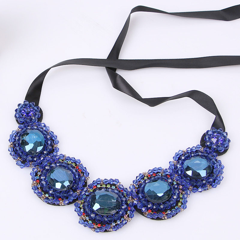 2019 WOMENS CANDY CRYSTAL BEADING FALSE COLLAR SHORT NECKLACE CLAVICLE CHAIN NECKLACE CLOTHING ACCESSORIES