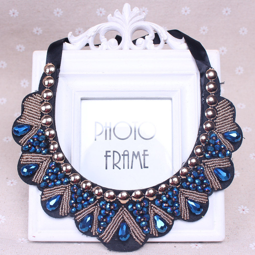 2019 NEW KOREAN JEWELRY COLORFUL BEADS GORGEOUS AND VERSATILE LADY FAKE COLLAR SHORT COLLAR