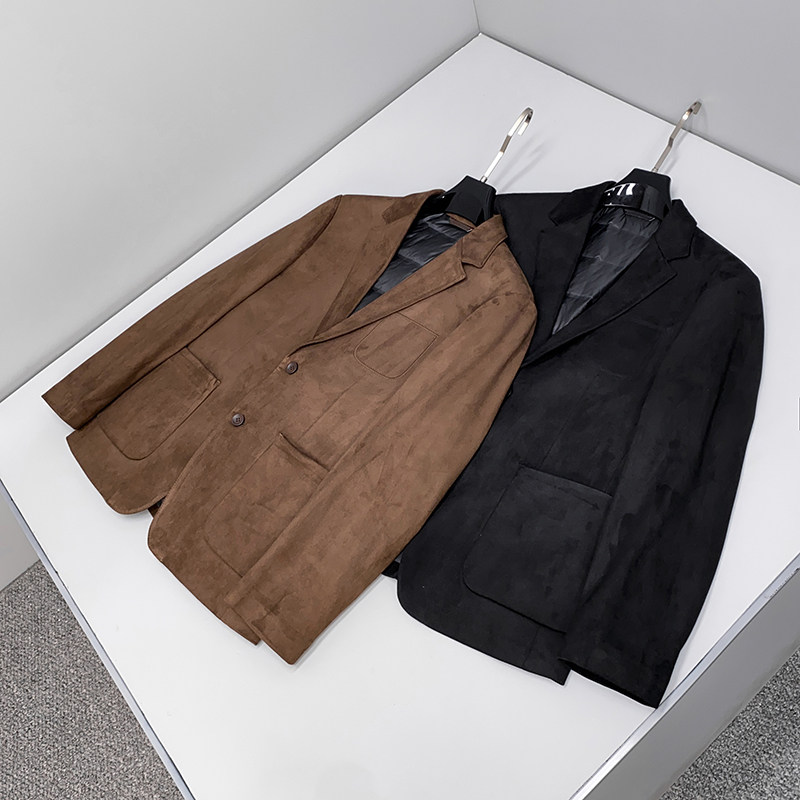 8538P36525冬新款90鹅绒鹿皮龙小西装羽绒服控558,男装西服套装,钱塘2019