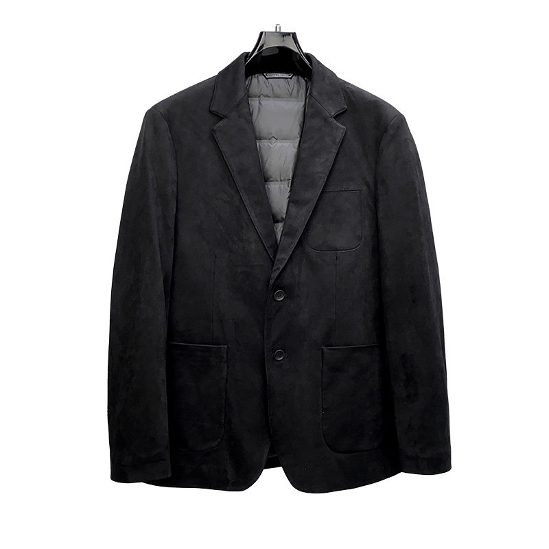 8538P36525冬新款90鹅绒鹿皮龙小西装羽绒服控558,男装西服套装,钱塘2019