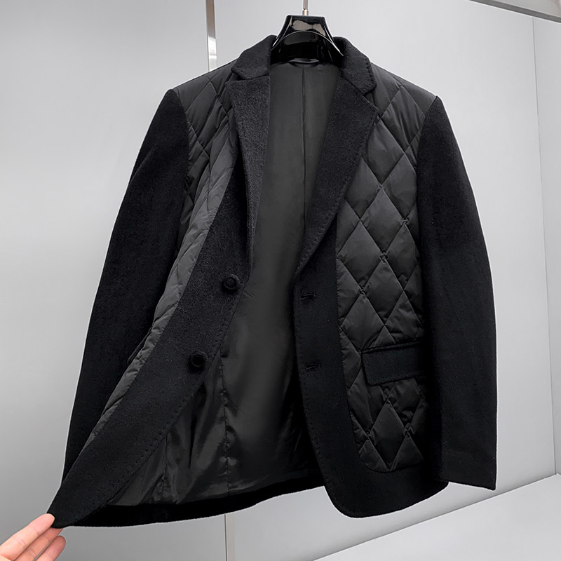 25983P43025冬季新款90%鹅绒羊毛小西装羽绒服控658,男装西服套装,钱塘2019