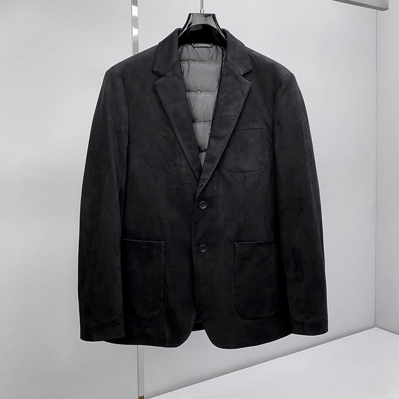 8538P36525冬新款90鹅绒鹿皮龙小西装羽绒服控558,男装西服套装,钱塘2019
