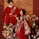 婚纱照新中式 情侣复古红色唐装 明制汉服嫁衣 影楼主题拍照服装 新款