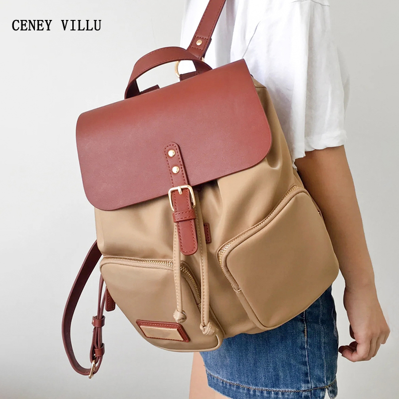 瑞典小众设计女背包大学生书包