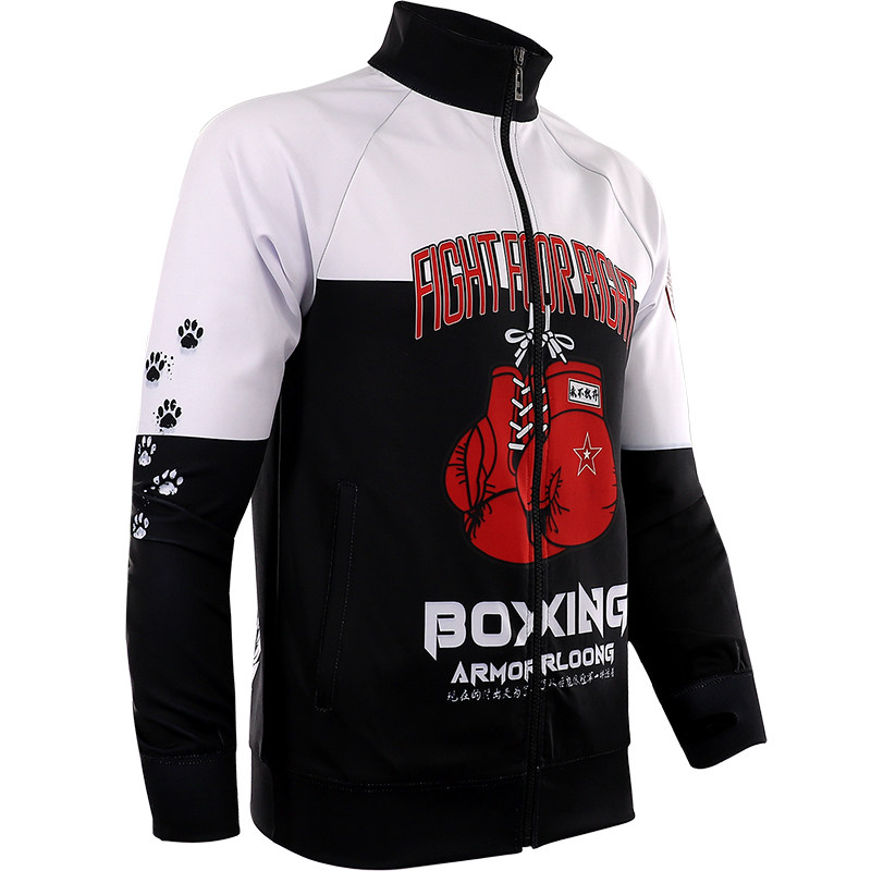BOXING CAT FIGHTING SPORTS BOXING GYM MUAY THAI FIGHTING MMA MENS AND WOMENS JACKETS UFC TRAINING QUICK DRY MARTIAL ARTS STYLE CUSTOM