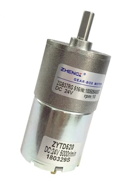正科直流减速电机马达ZGB37RG12V24VZYTD520低速大扭矩正反转调速