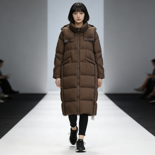 Awake Girl2026新款高级重磅鹅绒高克重长款女羽绒服加厚轻奢名媛