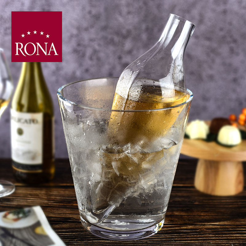 RONA水晶玻璃酒醒酒器手工吹制可放入冰桶快速冰酒分酒器冰桶套装
