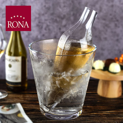RONA水晶玻璃酒醒酒器手工吹制可放入冰桶快速冰酒分酒器冰桶套装