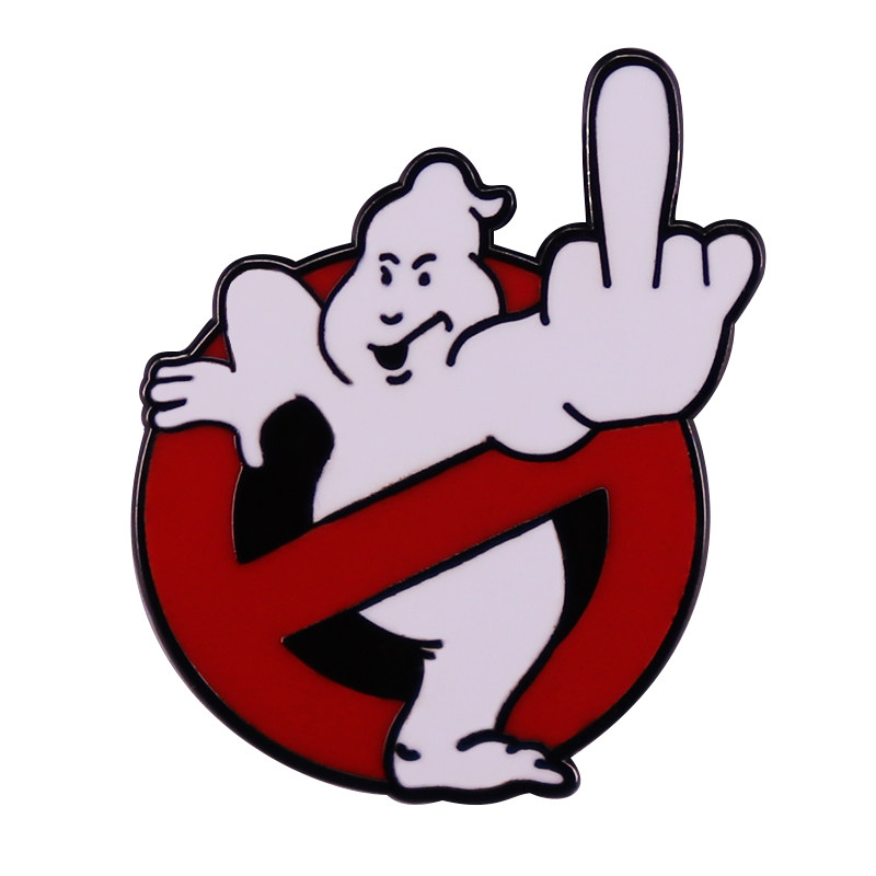 ghostbusters put up middle finger pins and brooch badges pin
