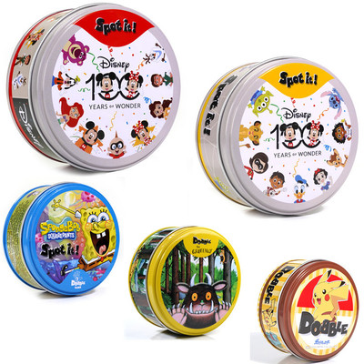 Turtles Pikachu Spot It Game Toy with Metal Box Family game