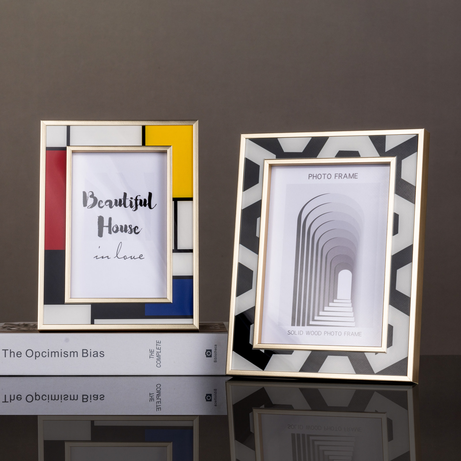 cleoframe摆台实木现代横竖摆件