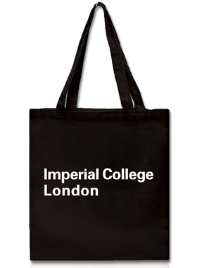 伦敦帝国理工学院Imperia印花帆布包留学纪念 单肩手提休闲购物袋