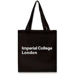 伦敦帝国理工学院Imperia印花帆布包留学纪念 单肩手提休闲购物袋
