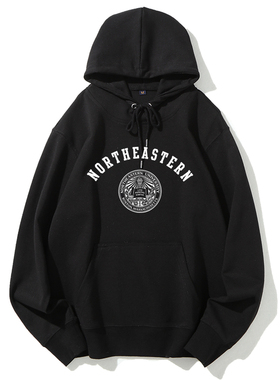 美国东北大学NEU Northeastern University纪念套头口袋宽松卫衣