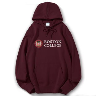 BC波士顿学院套头卫衣Boston College外套莫大连帽纪念品礼物定制