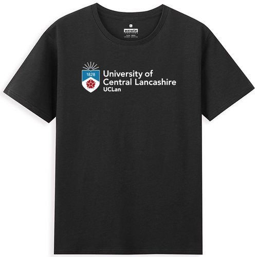 UCLan中央兰开夏大学文化衫班服纪念品 圆领情侣纯棉短袖印花复古