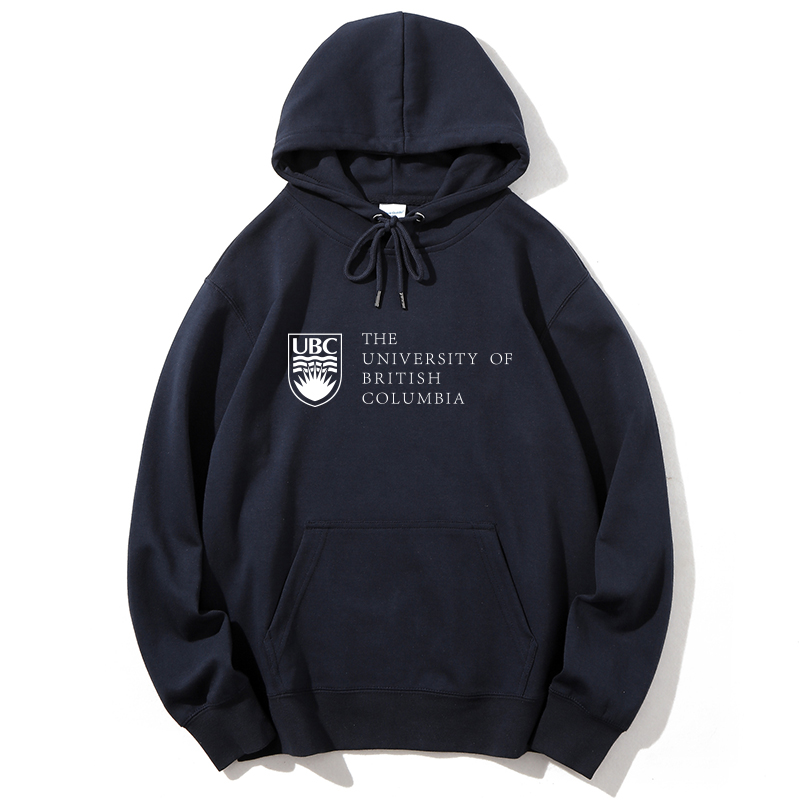 新品UBC不列颠哥大连帽加绒卫衣纪念品留学生聚会酒红色