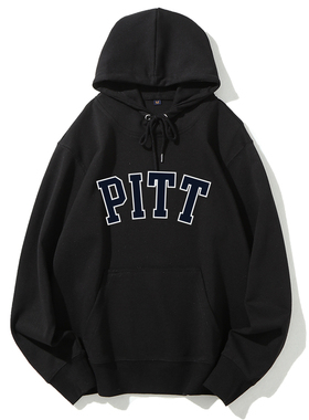 PITT匹兹堡大学连帽加绒卫衣外套莫大周边纪念品礼物定制