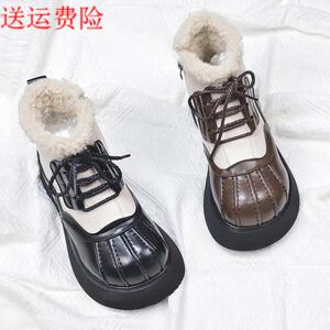 马丁靴羊羔毛女靴新款时尚雪地靴