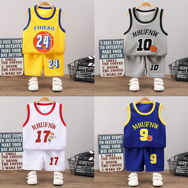 儿童球服套装夏季运动男童中大童背心短裤球衣服宝宝速干童装