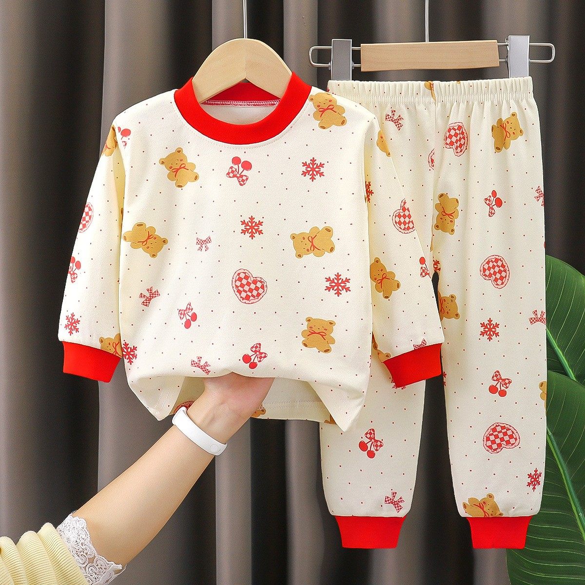 儿童秋冬纯棉内衣套装韩版宝宝新款男女童秋衣秋裤家居服童装