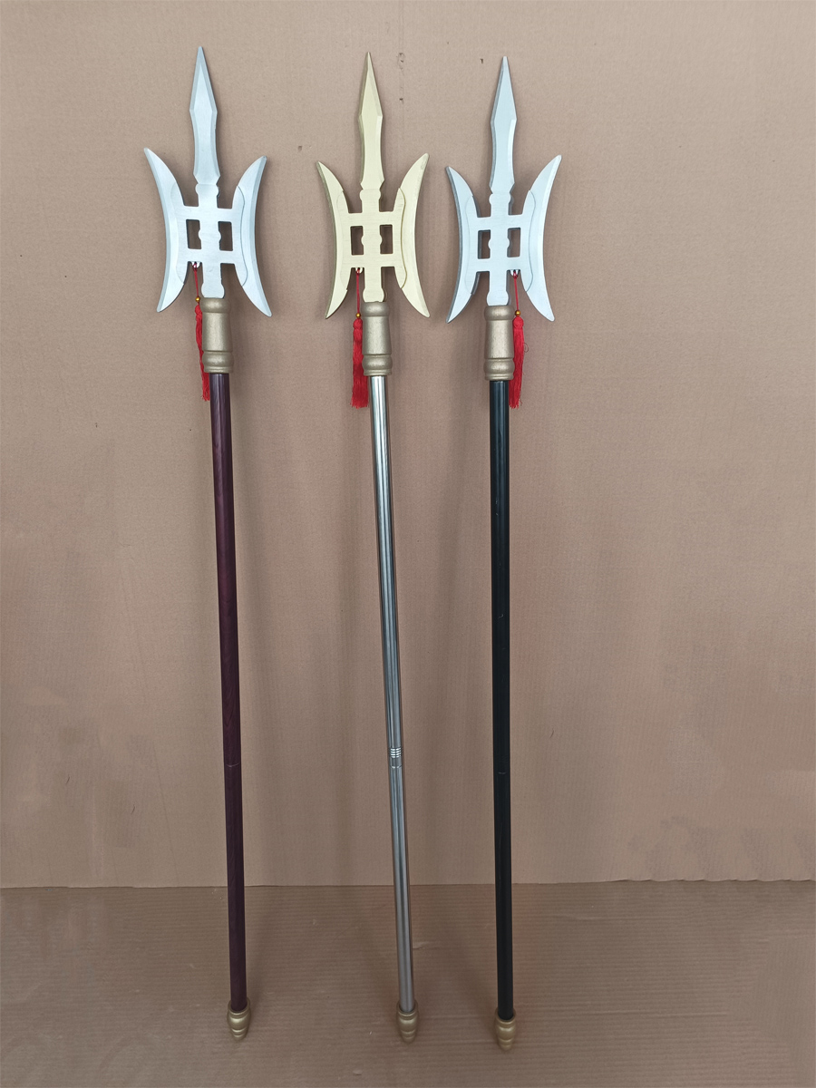 道具双月方天画戟木质