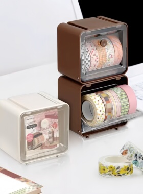 日本进口和纸切割器手账胶带收纳盒透明胶收纳架胶带座胶带架