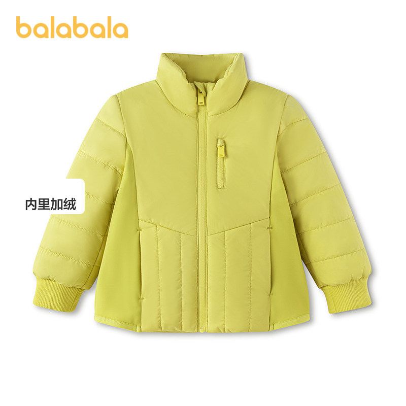 巴拉巴拉棉服男童连帽外套拼色潮