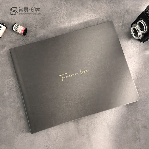 轻奢皮质结婚纱照片定制做成相册