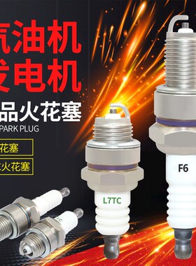汽油发电机配件F6F7TC点火嘴L7TCF170f190水泵微耕机抹光机火花塞