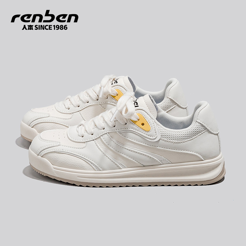 人本板鞋休闲运动百搭时尚小白鞋