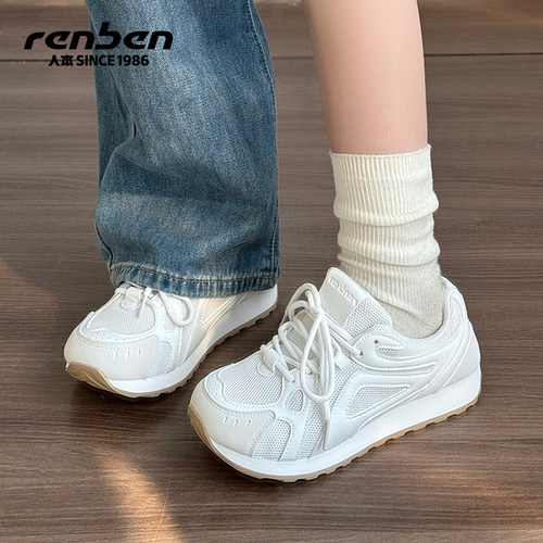 人本运动鞋新款休闲复古阿甘鞋女