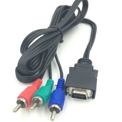 CN14P D-端子转3RCA3AV 视频转接 转换线 色差分量线 1.5米